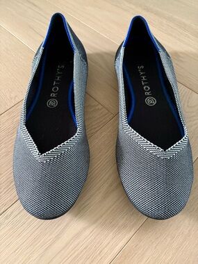 Rothy's Sz 12 The Flat Grey Gray Birdseye Flat RARE Retired Women's Knit Shoes